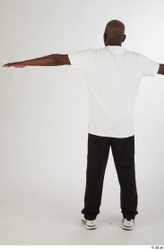 Whole Body Man T poses Black Slim Street photo references